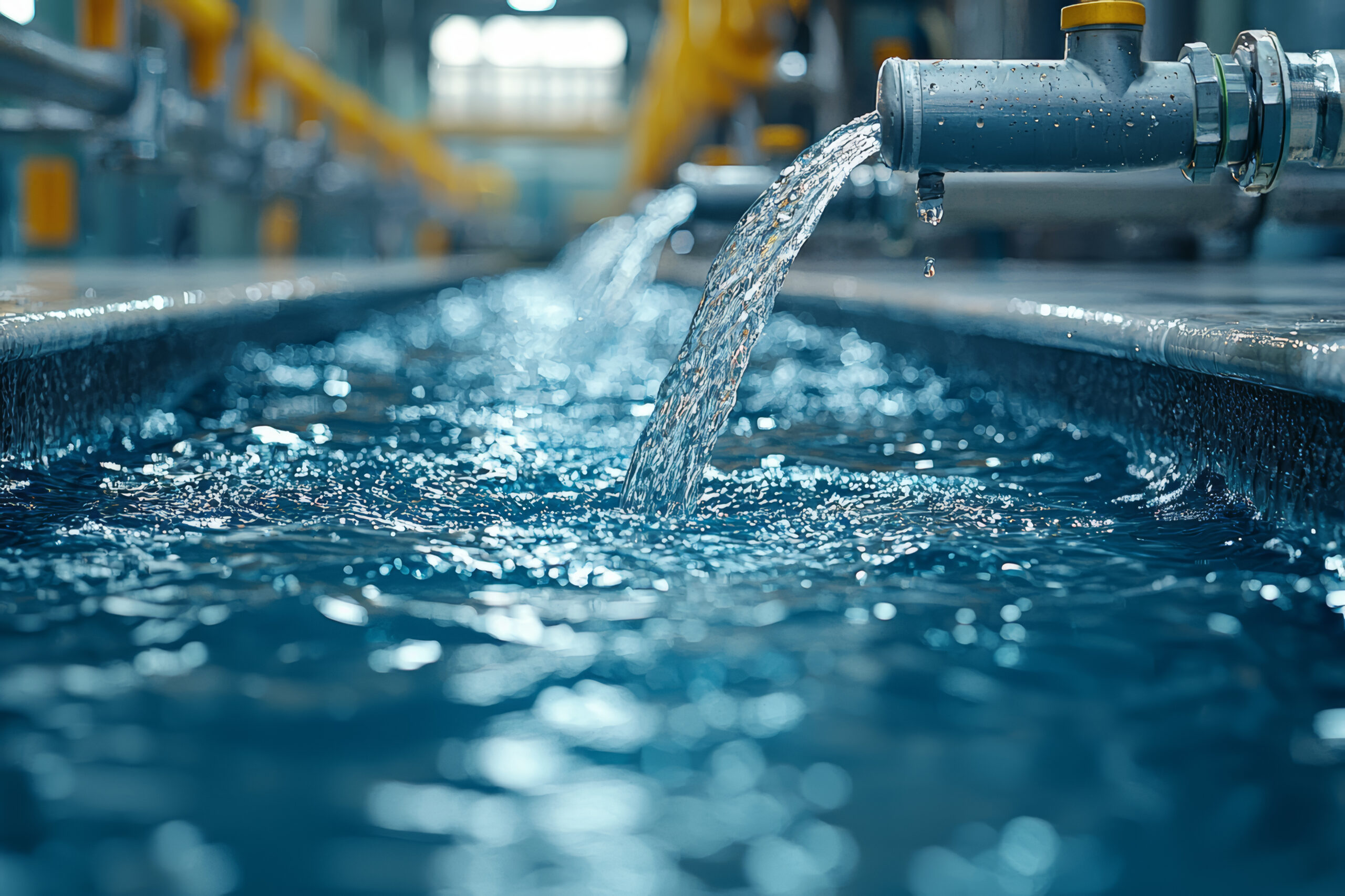 A company monitoring its water usage and implementing conservation measures, symbolizing responsible resource management. Concept of water conservation.